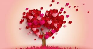 Red Hearts Love Tree Wallpapers