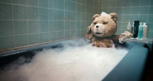 Ted taking a Bath Wallpaper