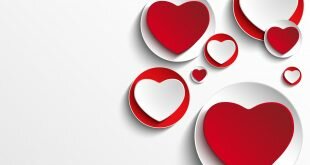 paper hearts love background Wallpapers