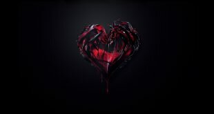 Heart on a black background Wallpaper