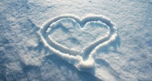 Heart on snow Wallpaper