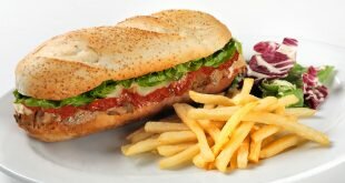 Sandwich Bread Roll Lunch French Fries Meal Wallpaper