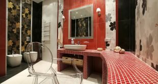 Small red tiles for the bathroom Wallpapers