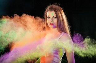 Woman Girl Shooting Photography Paint Color Wallpaper