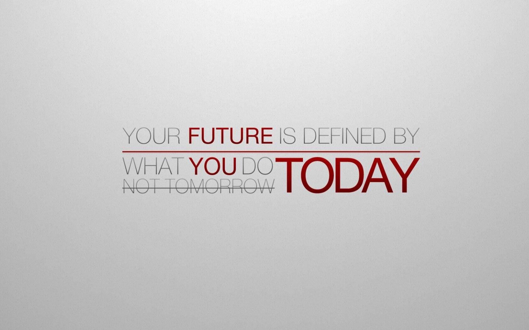 Your future is created today Wallpaper photo