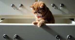 Cat in the Bureau drawer HD Wallpapers